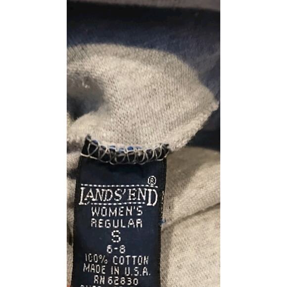 Vintage 90s Lands End Turtleneck Womens Small Heather Gray USA Minimalist Mom - Picture 4 of 4